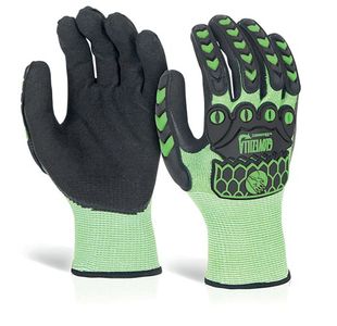 Beeswift Glovezilla Foam Nitrile Coated Gloves 1Pr Green XL GZ64LGXL
