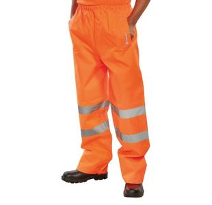 Beeswift Padded Thermal Lined Rain Trousers Orange L PTENORL