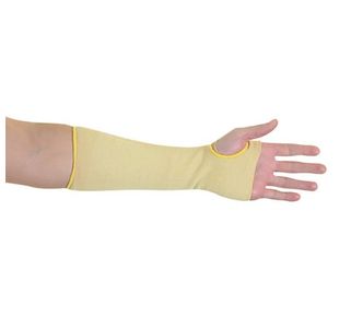 Beeswift Glovezilla Para-Aramid Sleeve + Thumb Hole 1Pr Yellow 10 Inch GZ14Y10TH