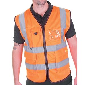 Beeswift Executive Mesh Waistcoat Orange 2XL HVMWEXECOR2XL