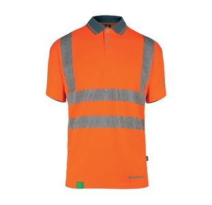 Beeswift Envirowear High Visibility Short Sleeve Polo Shirt Orange XL EWCPKSSORXL