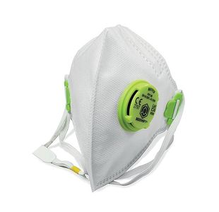 Beeswift B-Brand P2 Face Mask with Valve Fold Flat White BS039