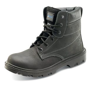 Beeswift Sherpa Dual Density 6 Inch S3 Lace Up Water Resistant Boots 1Pr Black 10 SBBL10