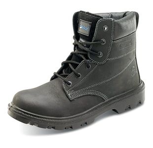 Beeswift Sherpa Dual Density 6 Inch S3 Lace Up Water Resistant Boots 1Pr Black 12 SBBL12