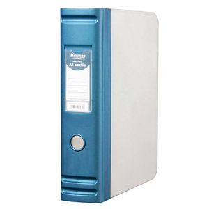 Hermes Heavy Duty 80mm 2D-Ring Polypropylene Box File A4 Blue 8.BA4.007
