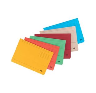 Elba Strongline Document Wallet Bright Manilla Foolscap Assorted (Pack of 10) 400099327