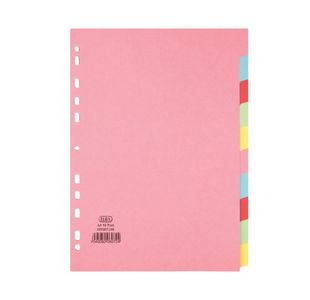 Elba-10 Part Card Divider Recycled Manilla A4 Assorted 400007246