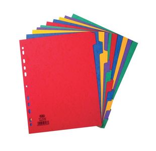 Elba 10-Part Extra Wide Pressboard Divider A4 400007516