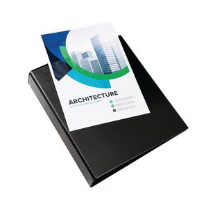 Elba Panorama 65mm Presentation Lever Arch File A4 Black (5 Pack) 400008439