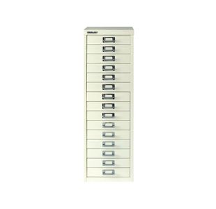 Bisley 15 Multidrawer Filing Cabinet A4279x380x860mm Chalk White BY15308