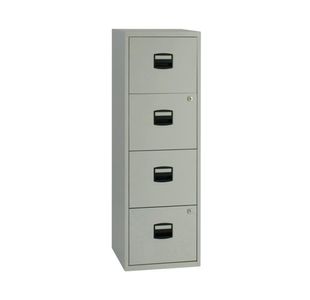 Bisley 4 Drawer Home Filing Cabinet A4 413x400x1282mm Grey BY37874