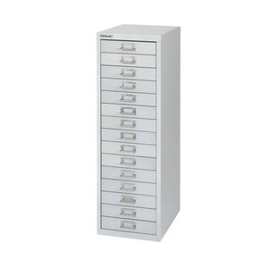 Bisley 15 Multidrawer Cabinet 279x380x860mm Silver BY58420