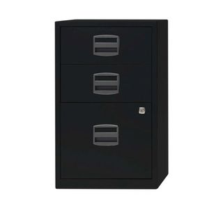 Bisley 3 Drawer Home Filing Cabinet A4 413x400x672mm Black PFA3-93