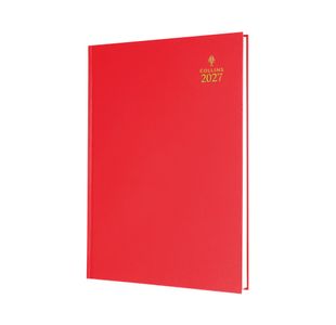 Collins A4 Desk Diary Week To View Red 2027 40-15.27