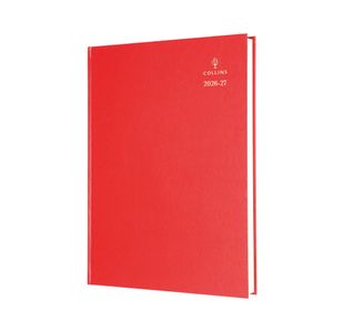 Collins Academic Diary Day Per Page A4 Red 2026-2027 44MRED26