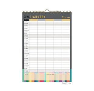 Collins Edge Wall Calendar Month To View A3 2026 EDFC135.26