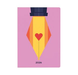 Collins Week To View Diary Peace Love Heart Design A5 2026 E-PLU153.FP-26