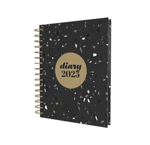 Collins Day To Page Diary Scandi Terrazzo Design A5 Black E-PW51.BLTZ-25