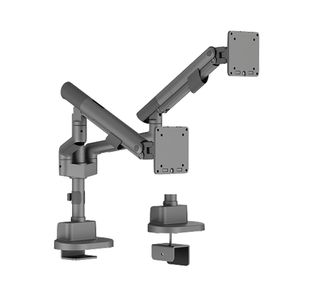 Contour Ergonomics Dual Pole-Mounted Monitor Arm Space Grey CE10183