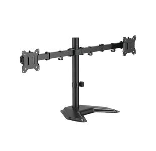 Contour Ergonomics Economy Freestanding Dual Desk Mounted Monitor Arm Black CE10187