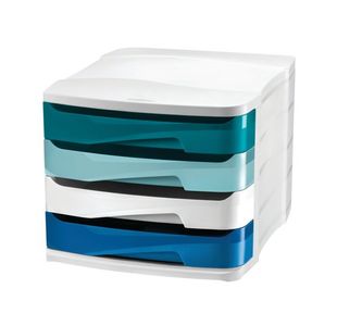 Riviera by CEP 4 Drawer Desktop Unit Multicoloured 1003940511