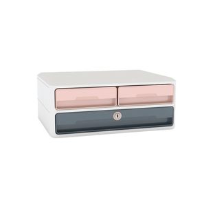 CEP Moov Up Secure 3 Drawer Monitor Riser Station Pink/Grey 1090211681