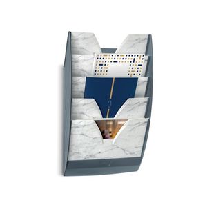 CEP Mineral Marble 5 Compartment Wall File Grey 1001541611