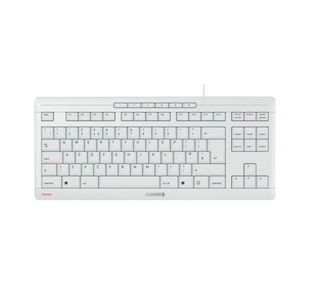 Cherry Stream TKL Compact Wired Keyboard No Number Pad UK Light Grey JK-8600GB-0