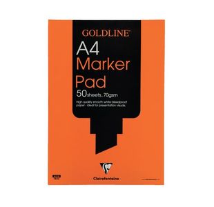 Clairefontaine Goldline 50 Sheet 70gsm Marker Pad A4 White GPB1A4
