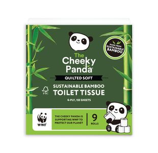 Cheeky Panda Sustainable Bamboo Quilted Toilet Tissue 4-Ply 155 Sheets Per Roll x9 (Pack of 5) QUILT