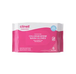 Clinell Chlorhexidine Wash Gloves Fragrance Free (Pack of 6) CHGWGL6FF