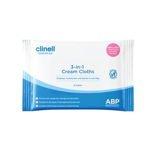 Clinell Contiplan 3-in-1 Continence Care Cloths (Pack of 8) CON8