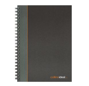 Ideal A4 Cashbook Wiro Feint 192 Pages Black 6428W