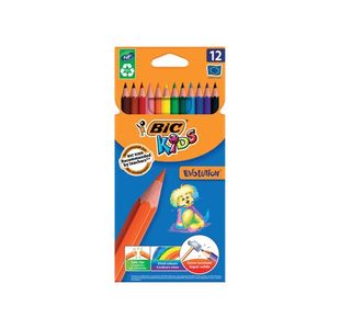 Bic Kids Evolution Ecolutions Colouring Pencils Assorted (Pack of 12) 829029
