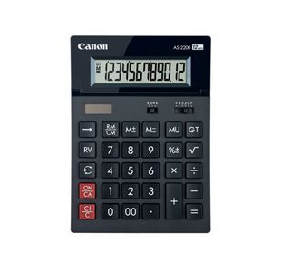 Canon AS-2200 12 Digit Desktop Calculator Black 4584B001
