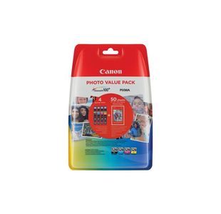 Canon CLI-526 Ink Cartridge + 4 x 6 in Photo Paper Value Pack CMYK 4540B019