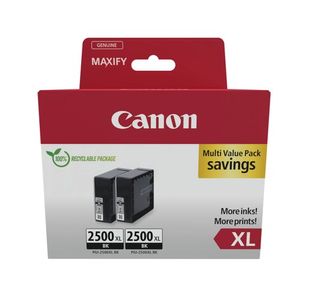 Canon PGI-2500XL Ink Cartridge High Yield Black Twinpack 9254B011