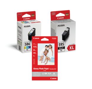 Canon PG595XL/CL586XL + GP-501 50 Sheet Photo Paper Value Pack 7170C004