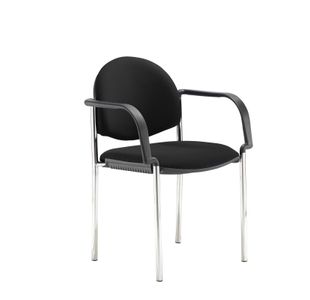 Coda multi purpose chair, with arms, black fabric