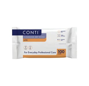 Conti Cleansing Dry Wipes Lite Large 100 Wipes Pack of 32 CLW110