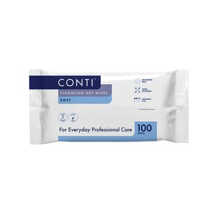 Conti Cleansing Dry Wipes Soft Large 100 Wipes Pack of 32 CSW110
