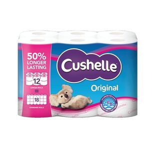Cushelle Original 2-Ply Toilet Rolls Longer Rolls (Pack of 12) 1102184