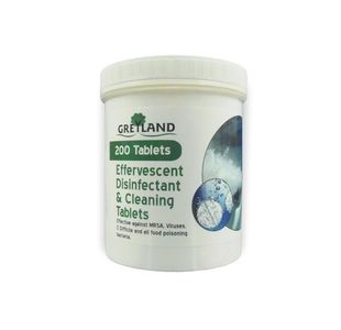 Effervescent Chlorine Disinfectant and Cleaning Tablets White (Pack of 200) 1016030