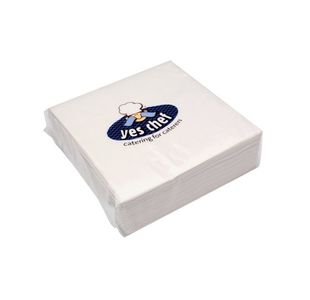 White 2-Ply Paper Napkins 400x400mm (Pack of 100) 0502122