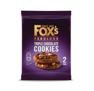 Foxs Triple Chocolate Cookie Biscuits Twin Pack 45g (Pack of 48) 934600
