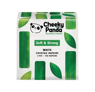 Cheeky Panda Cocktail Napkin x100 Napkins Plastic Free (Pack of 30) PFCNAPKX30