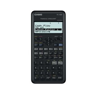 Casio FC-100V-2 Financial Calculator Black FC-100V-2-W-ET