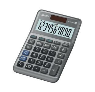 Casio MS-100FM 10 Digit Desktop Calculator Silver MS-100FM-WA-UP