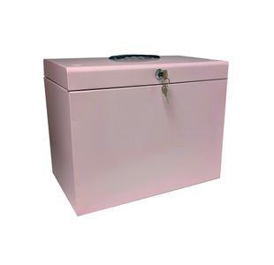 Cathedral File Box with 5 Suspension Files A4 Pastel Pink FPA4PP