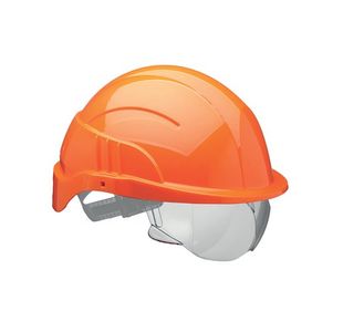 Centurion Vision Plus Safety Helmet with Integrated Visor Orange CNS10PLUSEORA